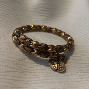 🟨New Alex & Ani Gold Memory Wire Bracelet Infused W/Their “Energy Technology”